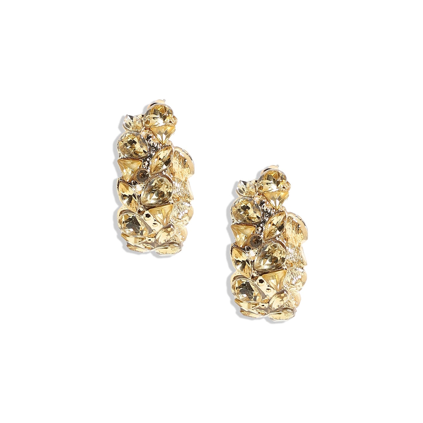 Gold-Plated Half Hoop Earrings Earrings