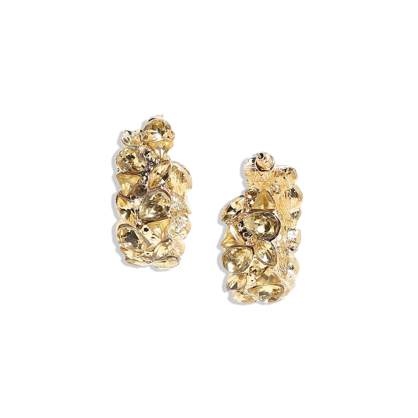 Gold-Plated Half Hoop Earrings Earrings