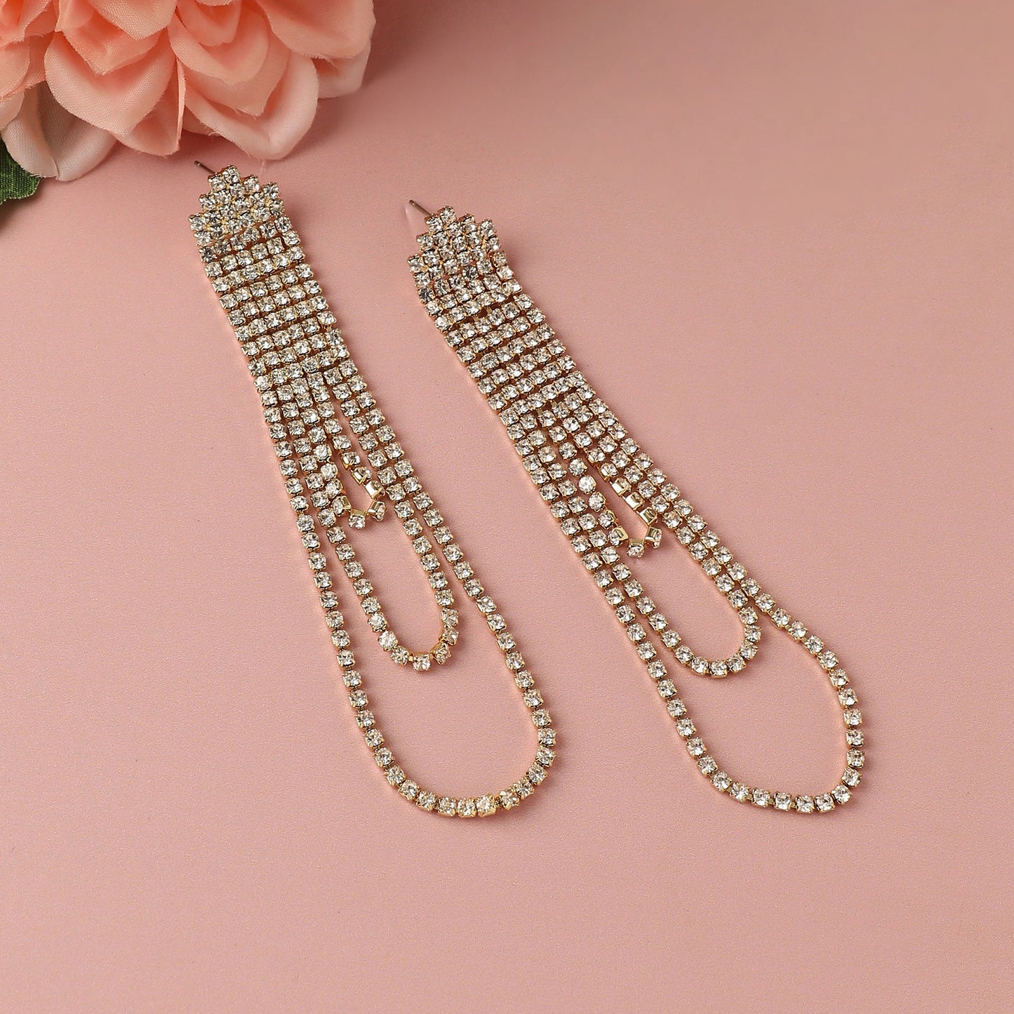 Gold-Plated Drop Earrings Earrings