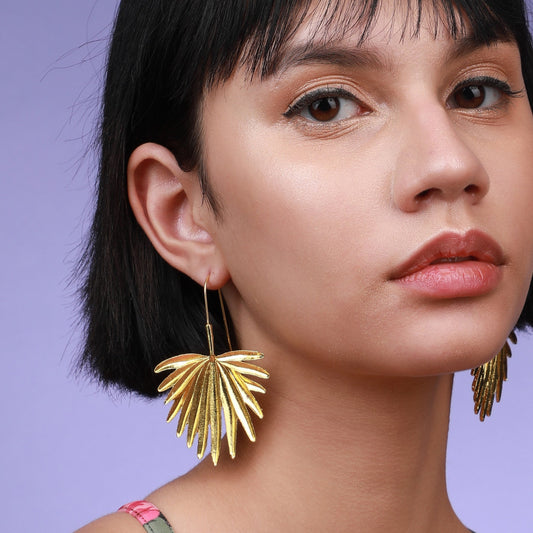 Gold-Plated Drop Earrings Earrings
