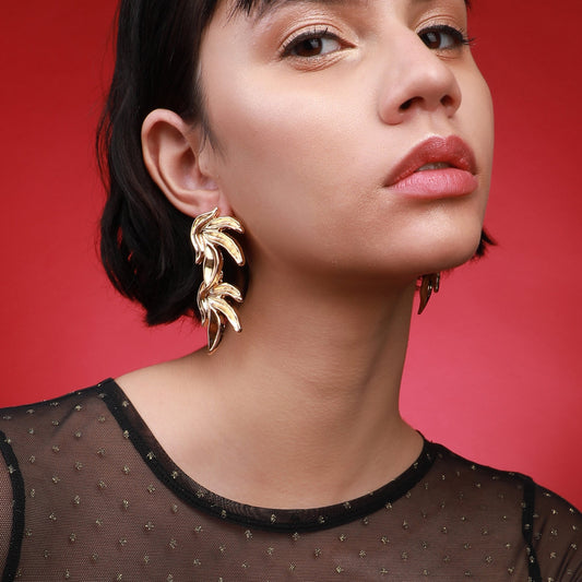 Gold-Plated Drop Earrings Earrings
