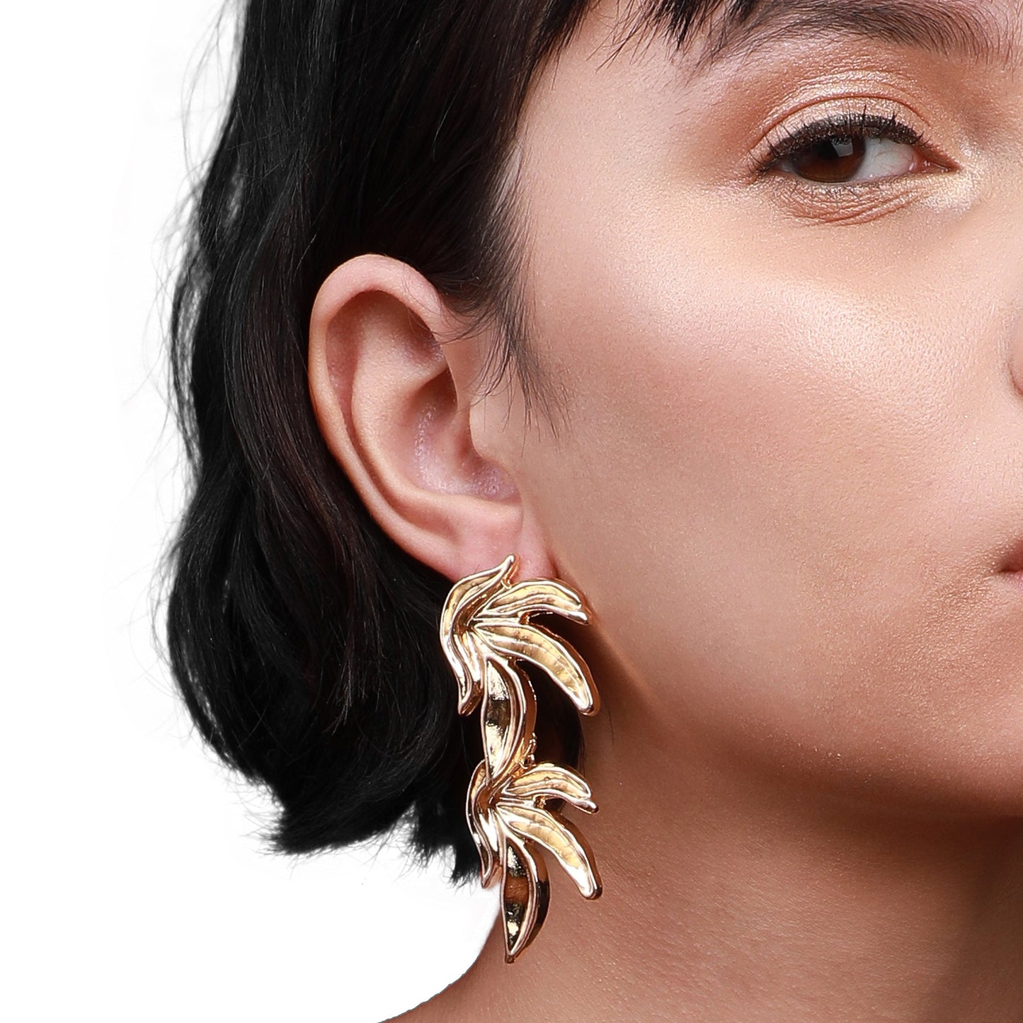 Gold-Plated Drop Earrings Earrings