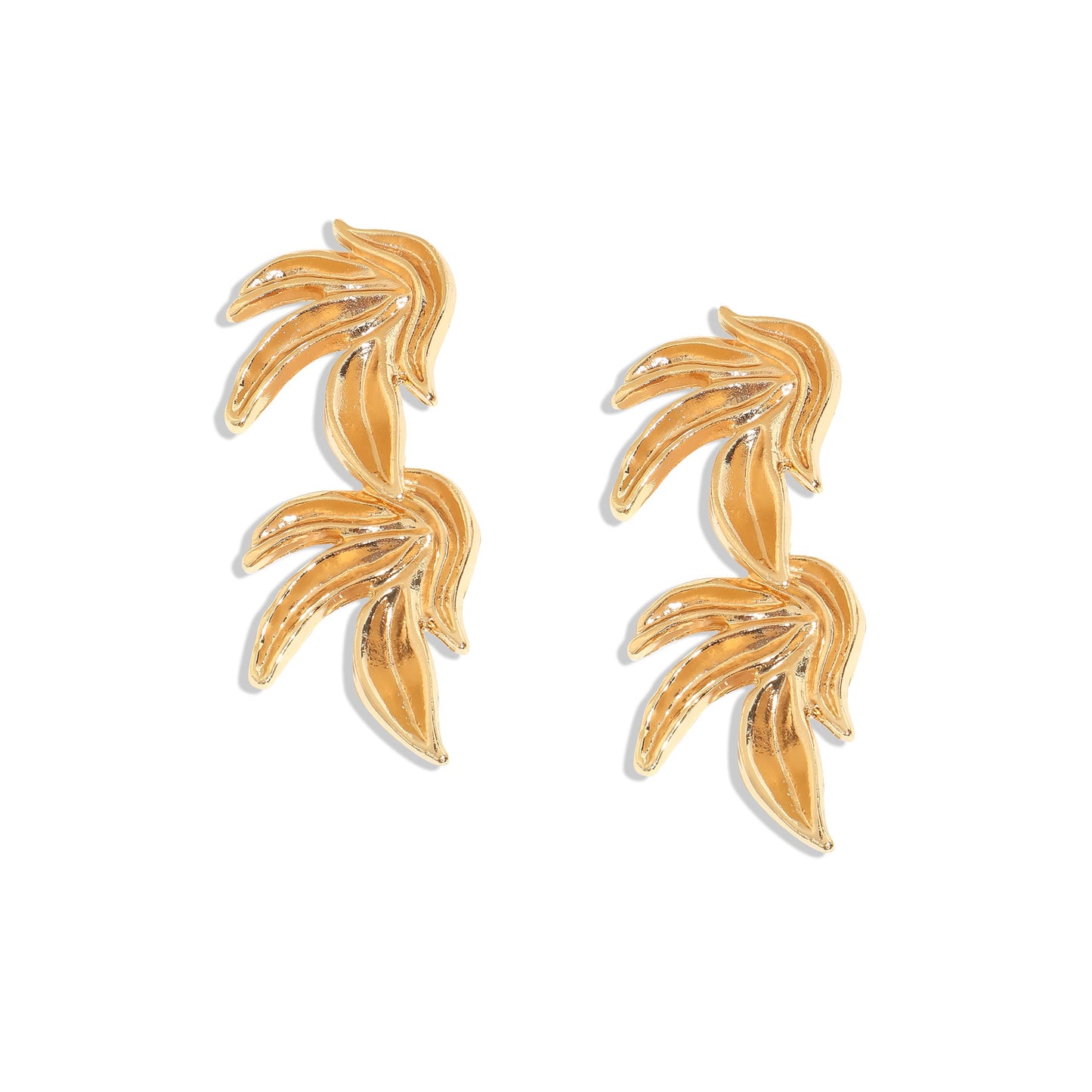 Gold-Plated Drop Earrings Earrings