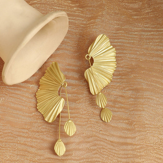 Gold-Plated Drop Earrings Earrings