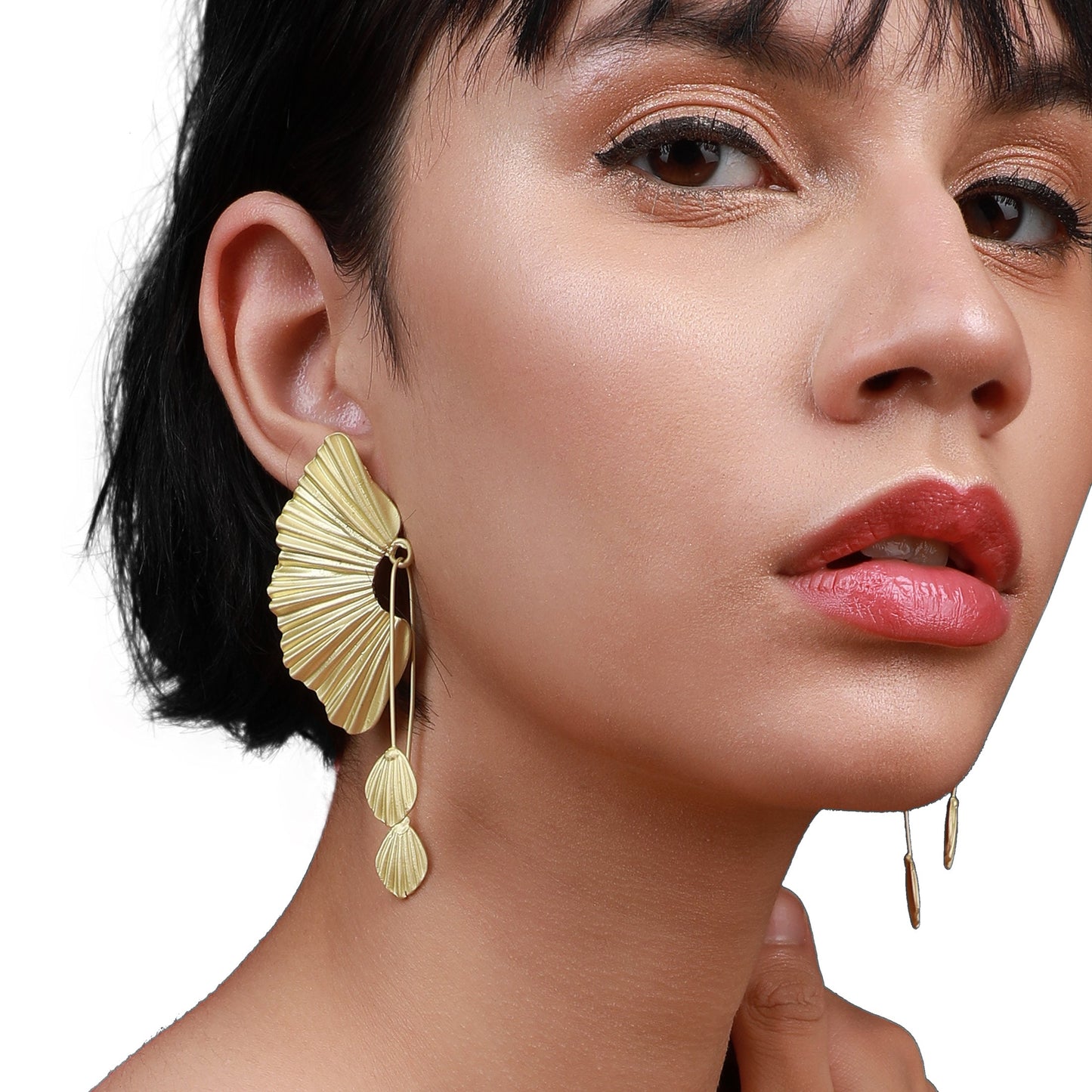 Gold-Plated Drop Earrings Earrings