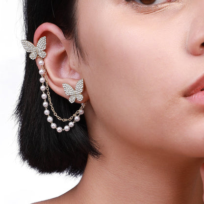 Rose Gold-Plated Ear Cuff Earrings
