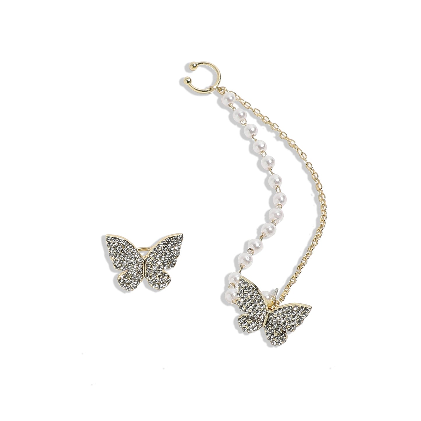 Rose Gold-Plated Ear Cuff Earrings