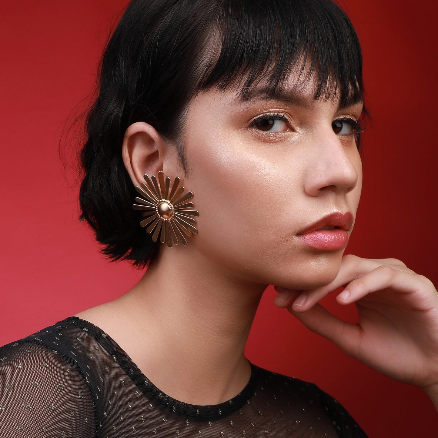 Gold-Plated Studs Earrings