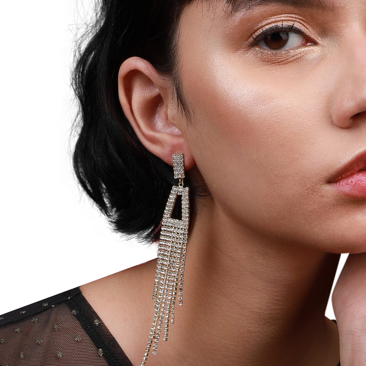 Gold-Plated Drop Earrings Earrings