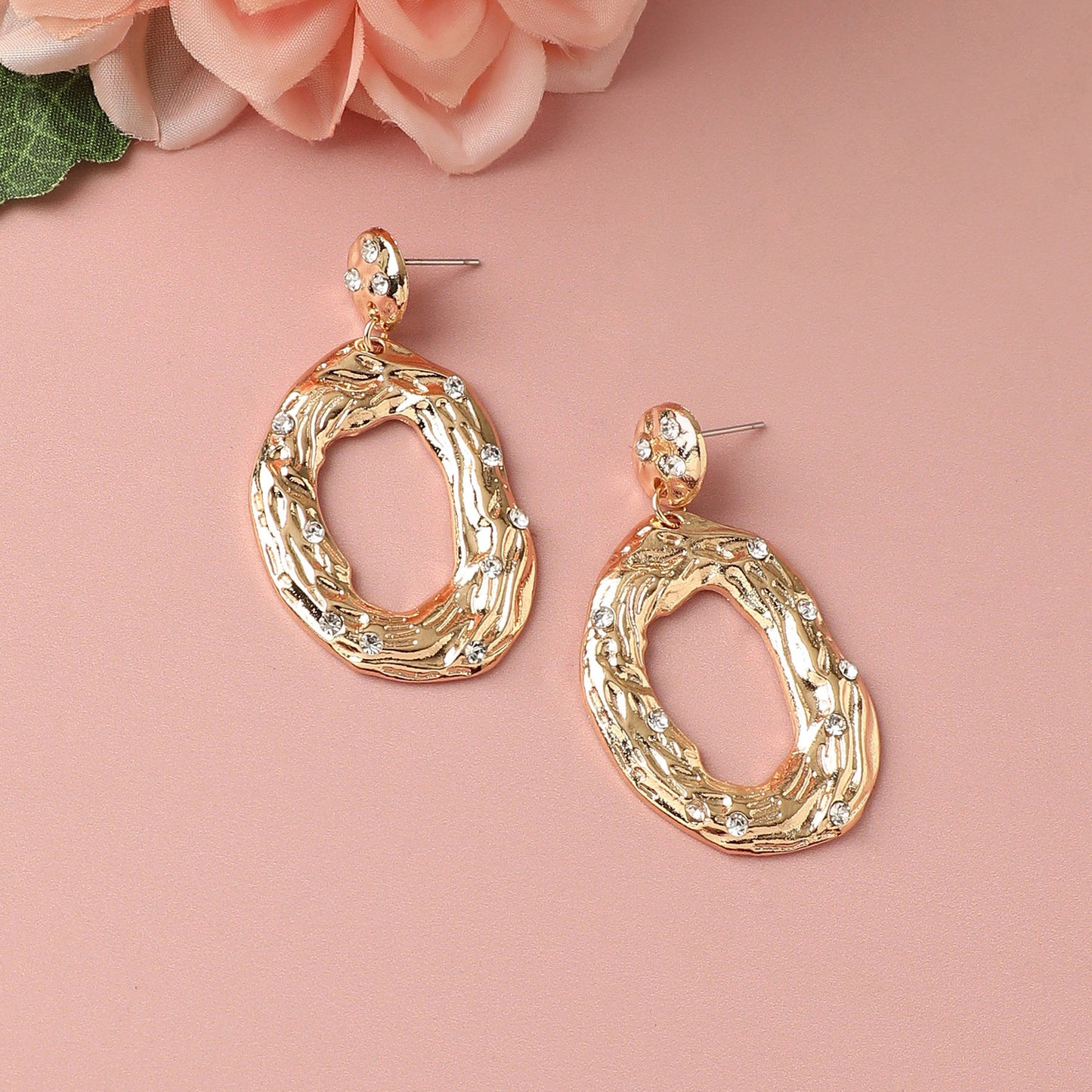 Gold-Plated Drop Earrings Earrings