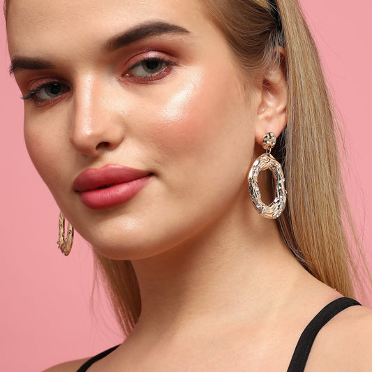Gold-Plated Drop Earrings Earrings