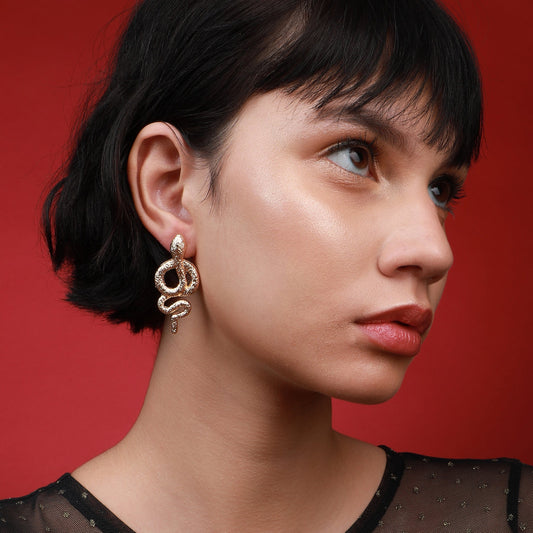 Gold-Plated Drop Earrings Earrings