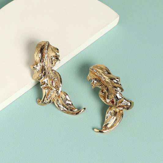 Gold-Plated Drop Earrings Earrings