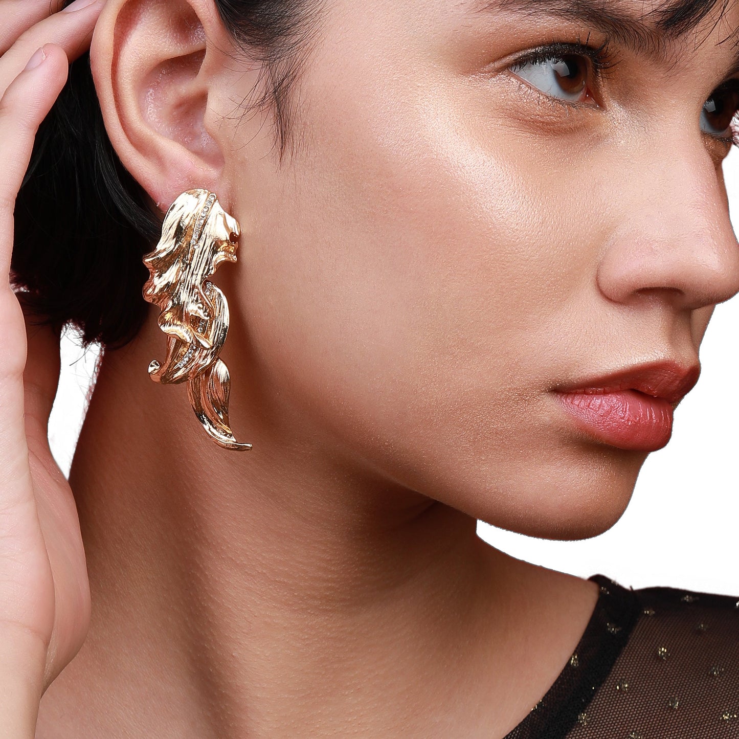 Gold-Plated Drop Earrings Earrings
