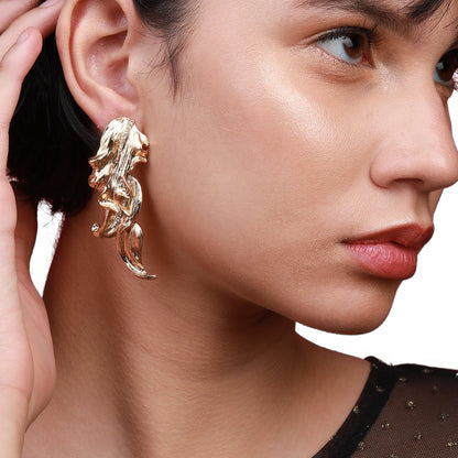 Gold-Plated Drop Earrings Earrings