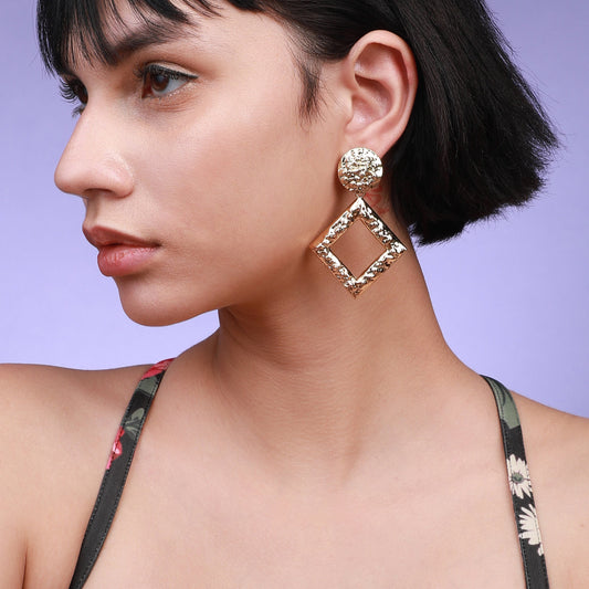 Gold-Plated Drop Earrings Earrings