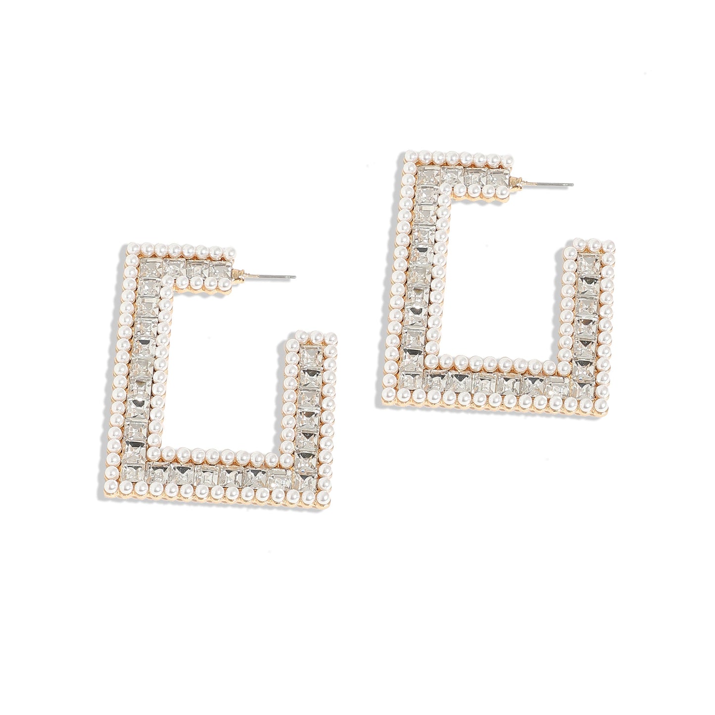 Silver-Plated Half Hoop Earrings Earrings