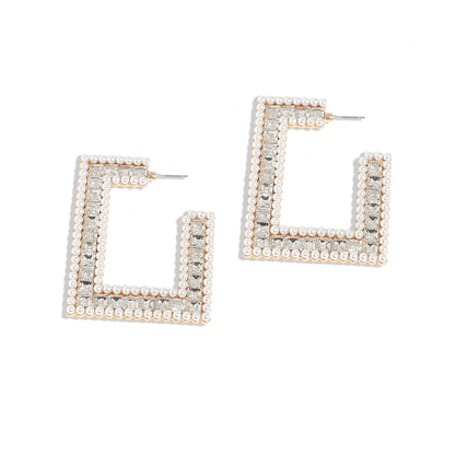 Silver-Plated Half Hoop Earrings Earrings