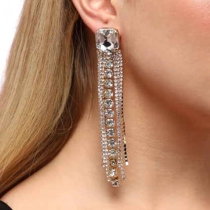 Silver-Plated Drop Earrings Earrings