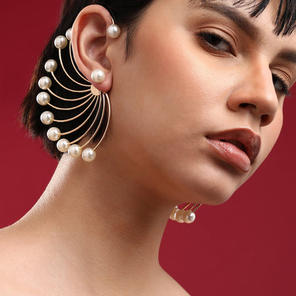 Gold-Plated Ear Cuff Earrings