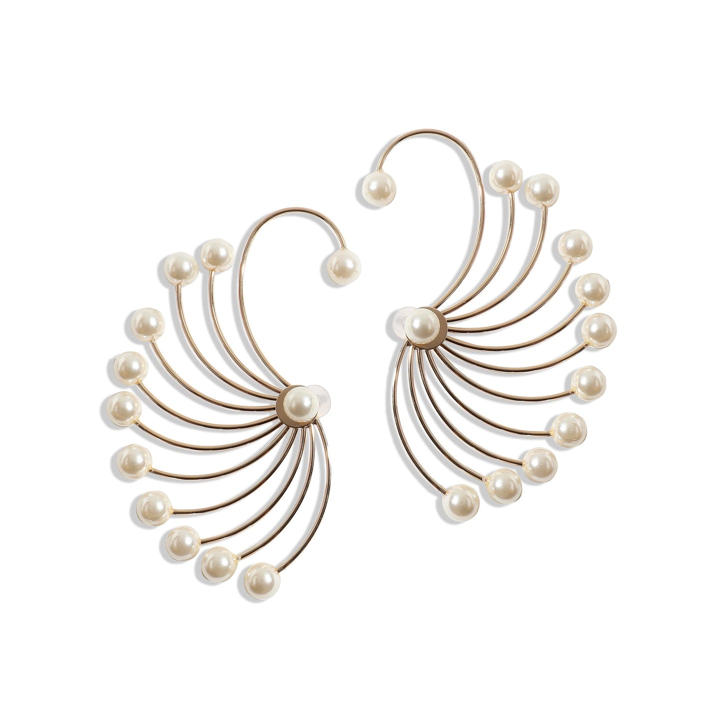 Gold-Plated Ear Cuff Earrings