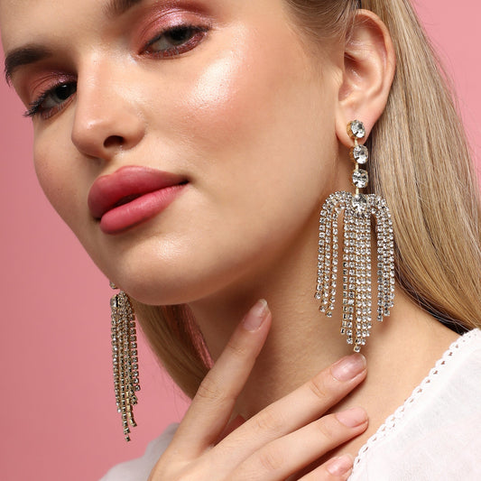 Gold-Plated Drop Earrings Earrings