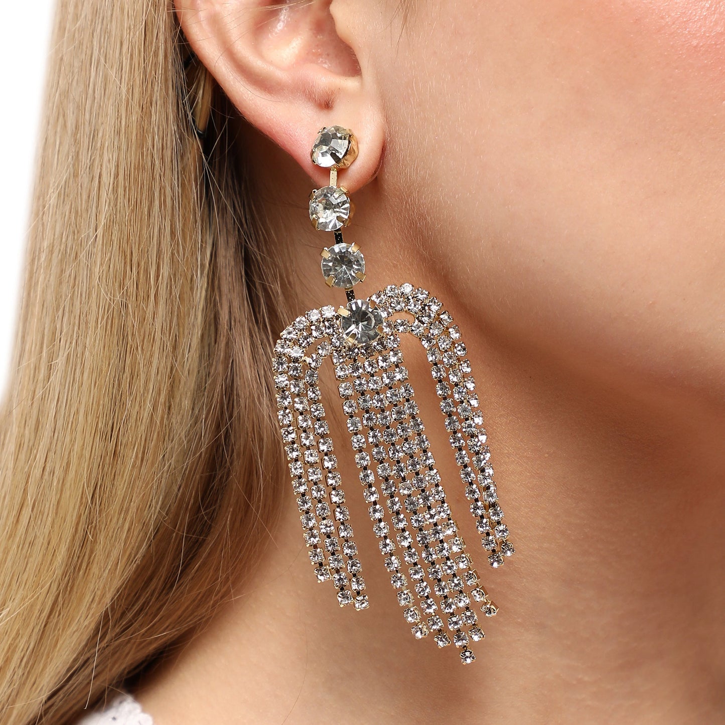 Gold-Plated Drop Earrings Earrings