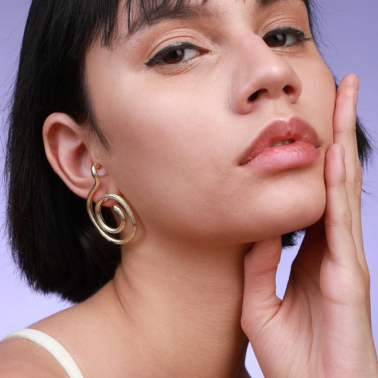 Gold-Plated Drop Earrings Earrings