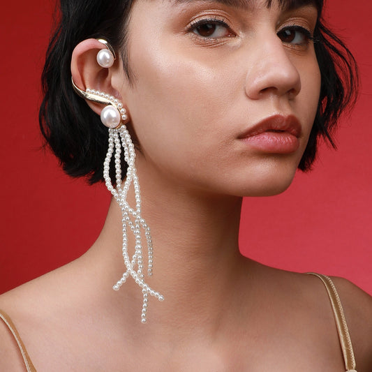 Gold-Plated Ear Cuff Earrings