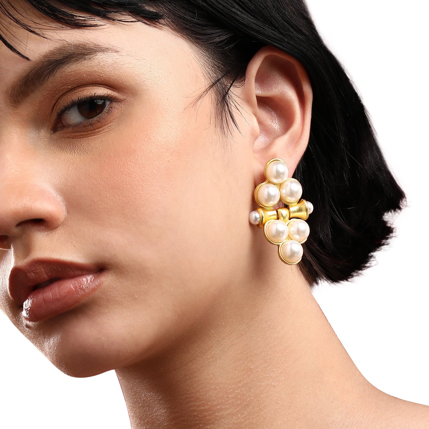 Gold-Plated Drop Earrings Earrings