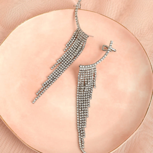 Silver-Plated Ear Cuff Earrings