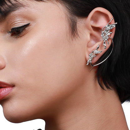 Silver-Plated Ear Cuff Earrings