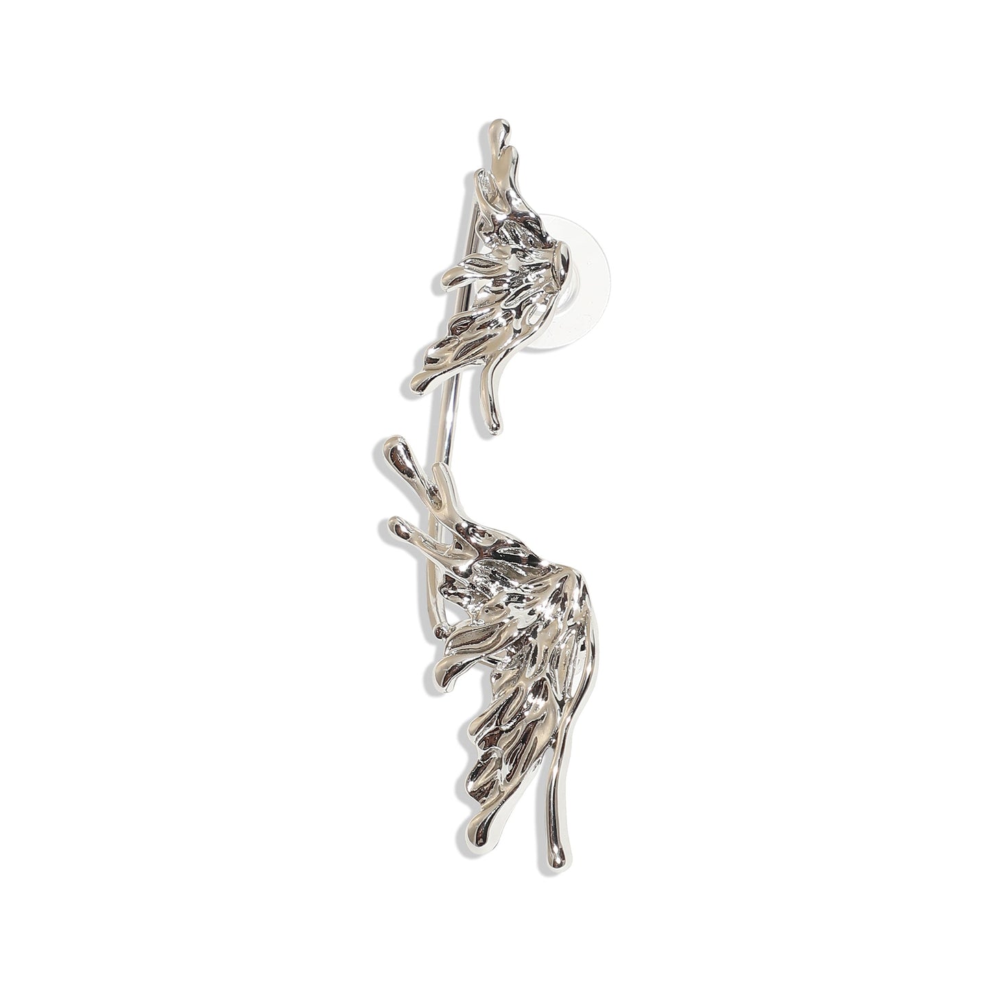 Silver-Plated Ear Cuff Earrings