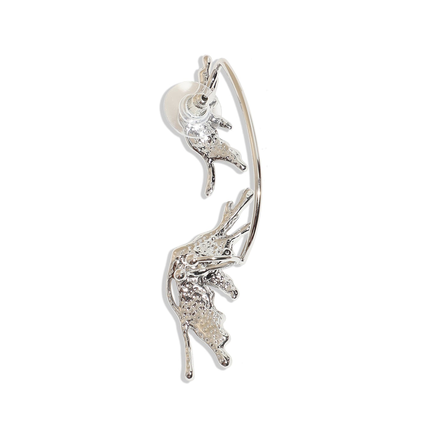Silver-Plated Ear Cuff Earrings