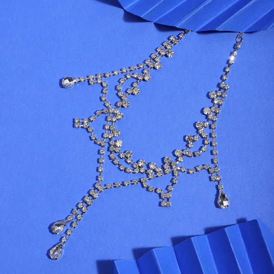 Silver-Plated Short Necklace Necklace