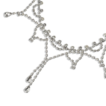 Silver-Plated Short Necklace Necklace