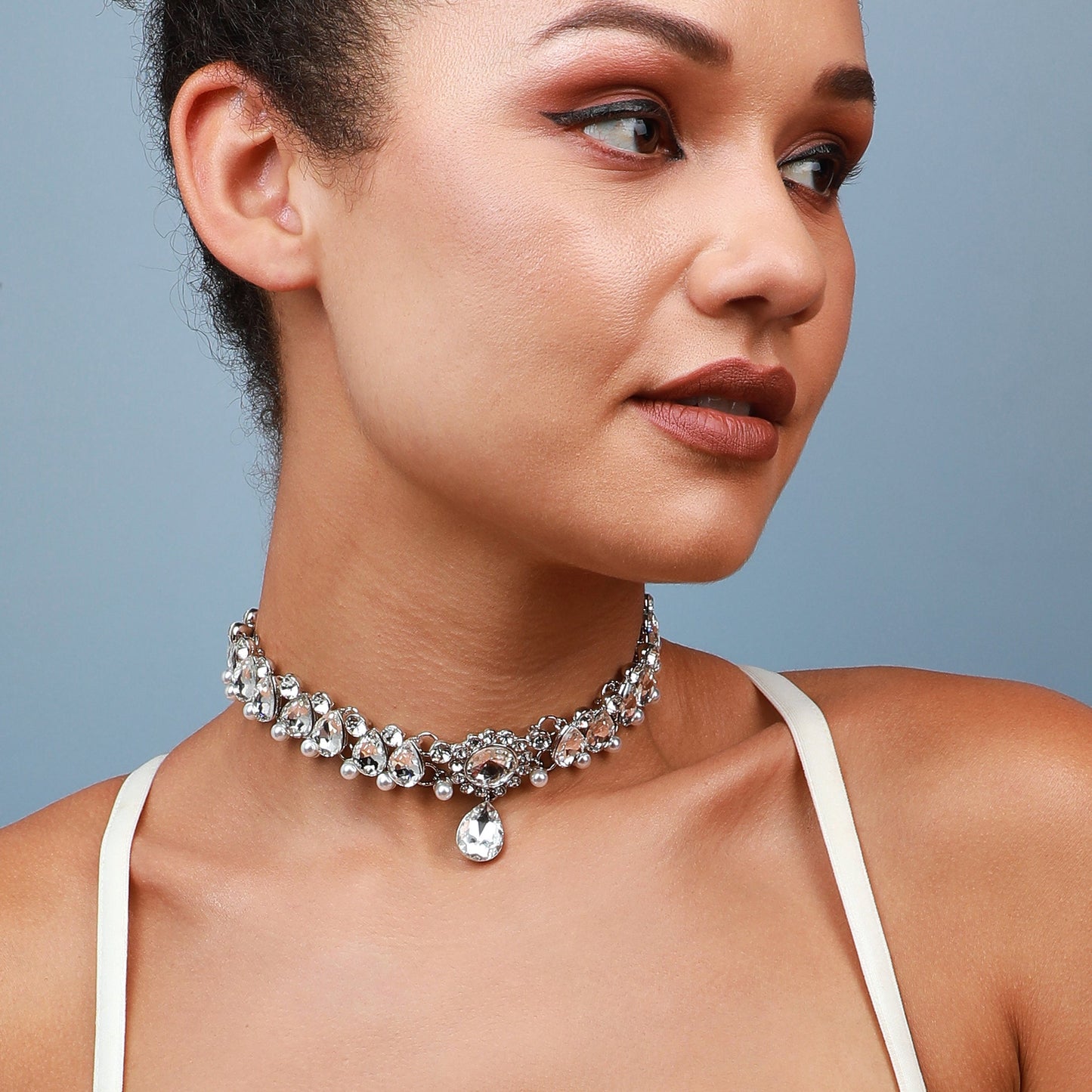Silver-Plated Choker Necklace