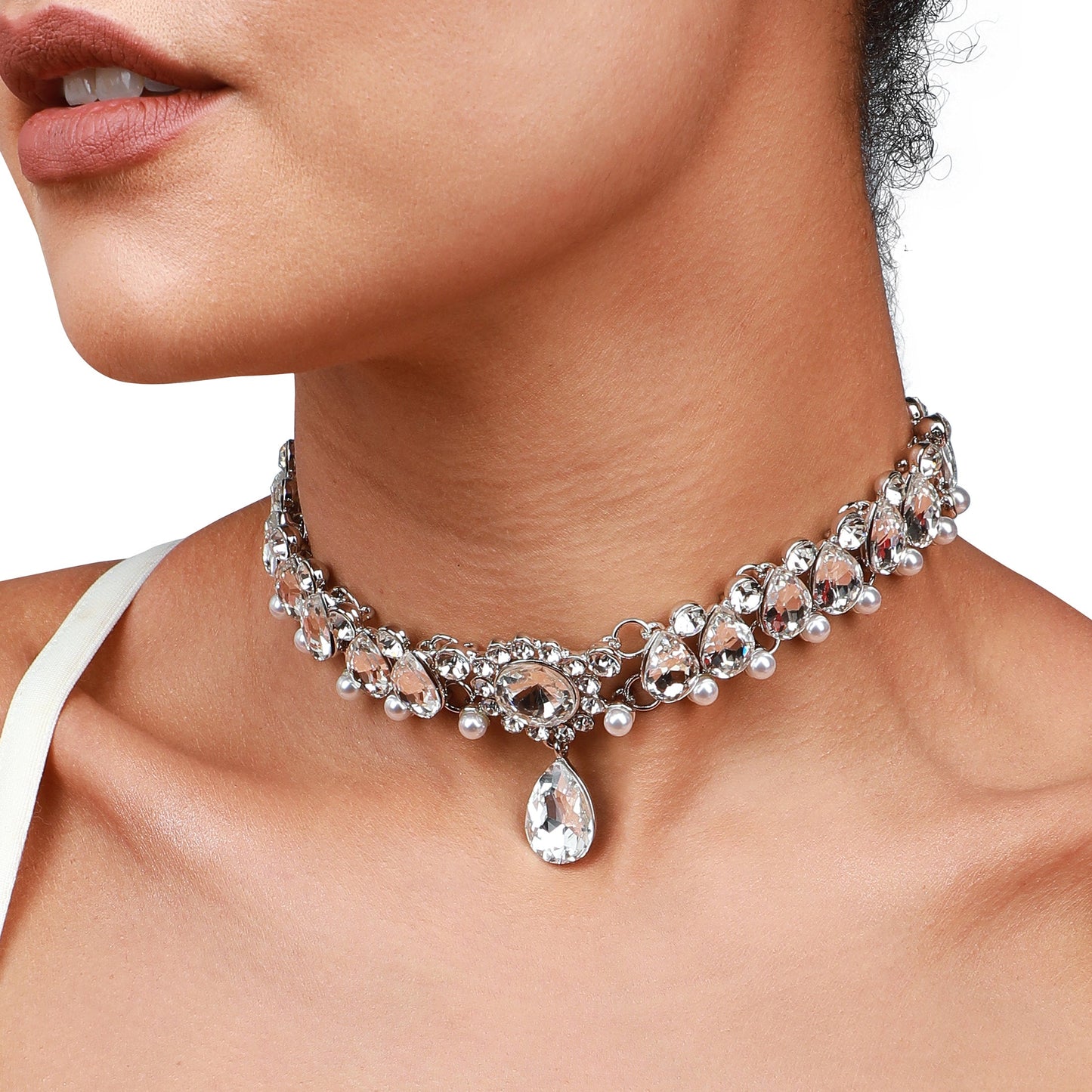 Silver-Plated Choker Necklace