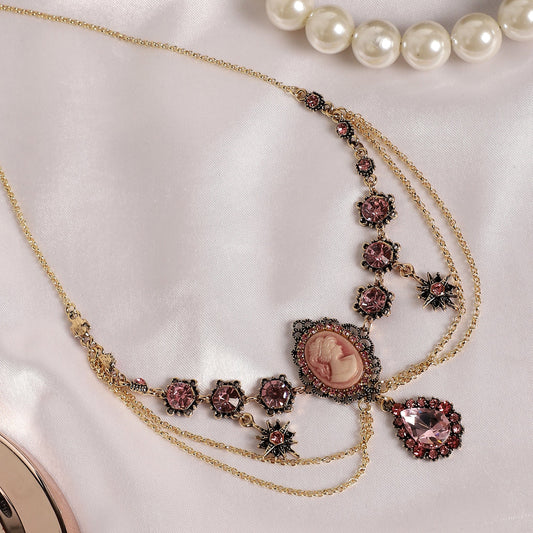 Gold-Plated Short Necklace Necklace