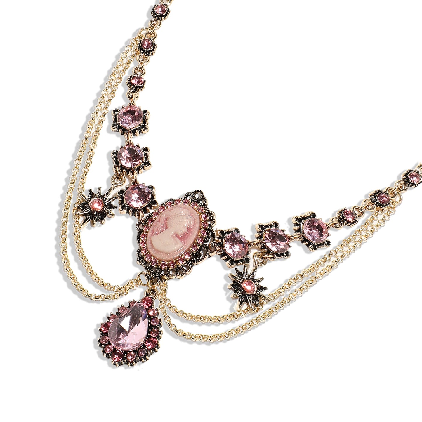 Gold-Plated Short Necklace Necklace