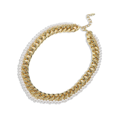 Gold-Plated Short Necklace Necklace