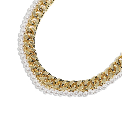 Gold-Plated Short Necklace Necklace