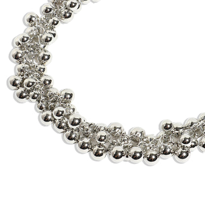 Silver-Plated Short Necklace Necklace
