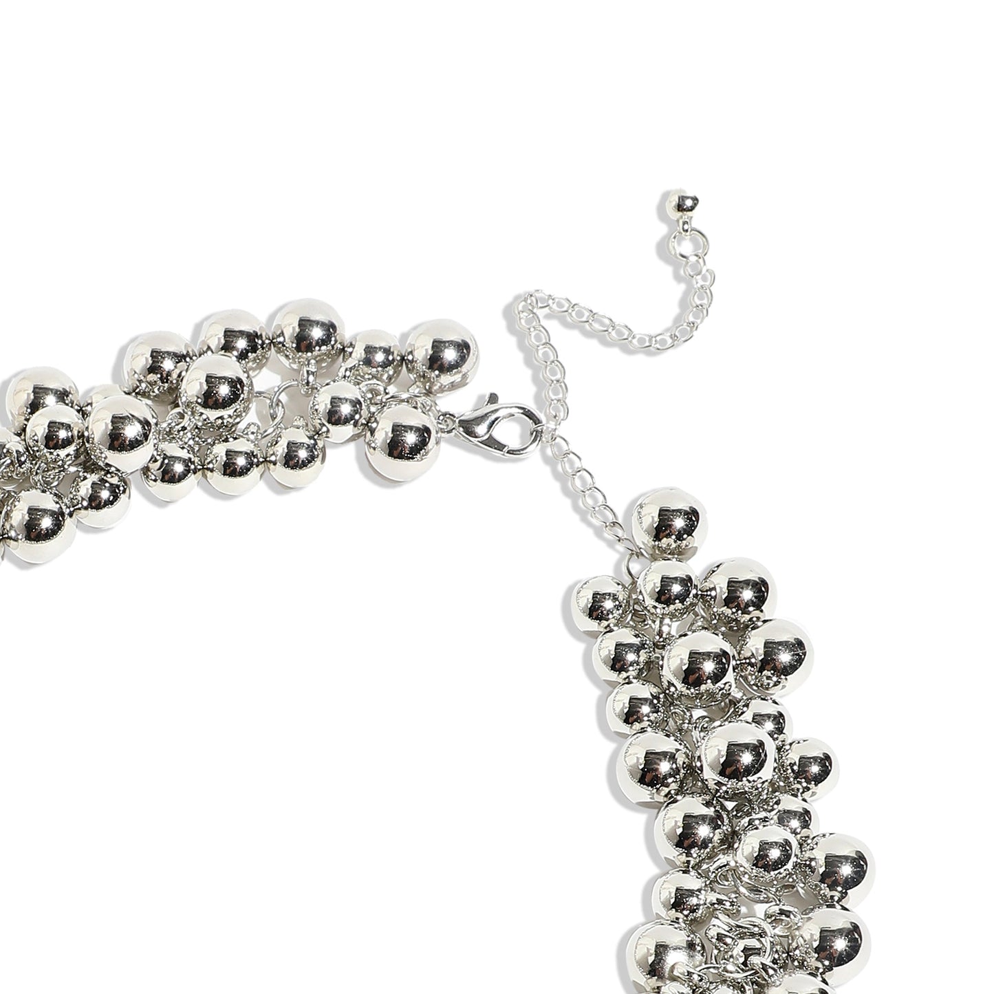 Silver-Plated Short Necklace Necklace