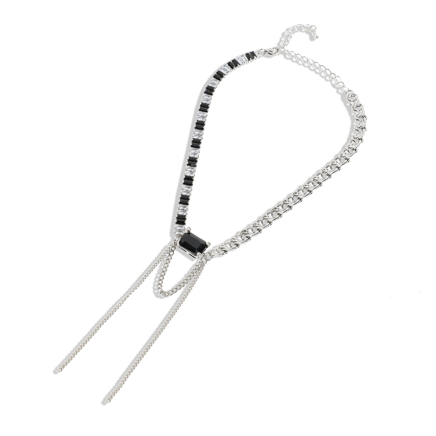 Silver-Plated Short Necklace Necklace