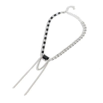 Silver-Plated Short Necklace Necklace