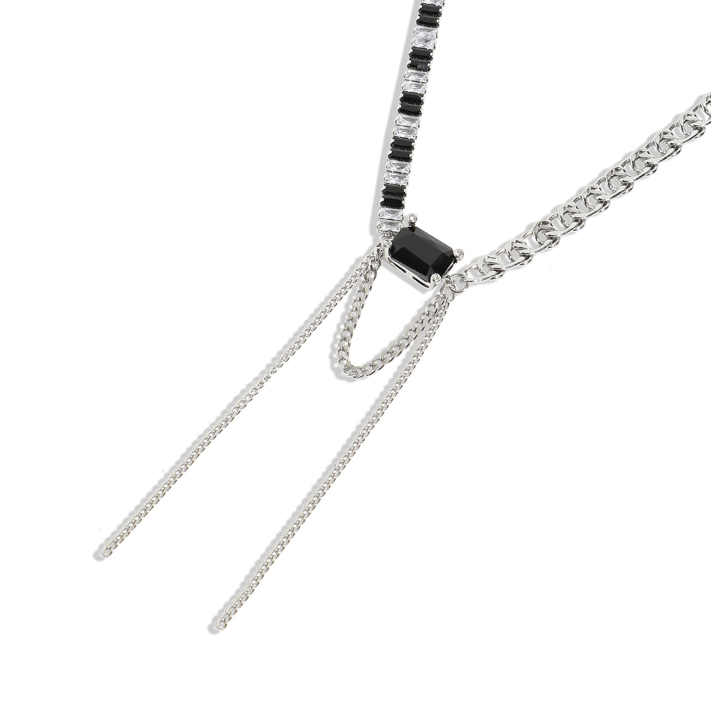 Silver-Plated Short Necklace Necklace