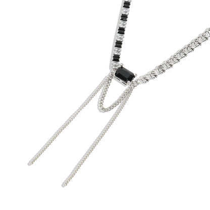 Silver-Plated Short Necklace Necklace