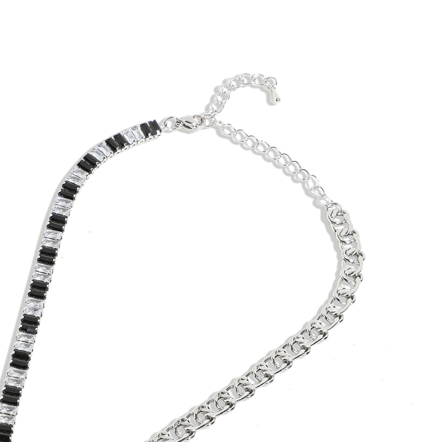 Silver-Plated Short Necklace Necklace
