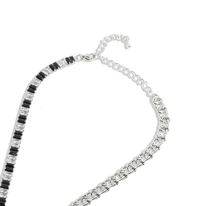 Silver-Plated Short Necklace Necklace